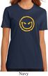 Ladies Halloween Shirt Evil Smiley Face Organic Tee T-Shirt