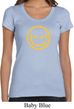 Ladies Halloween Shirt Evil Smiley Face Scoop Neck Tee T-Shirt