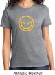 Ladies Halloween Shirt Evil Smiley Face Tee T-Shirt