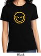 Ladies Halloween Shirt Evil Smiley Face Tee T-Shirt