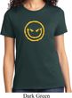 Ladies Halloween Shirt Evil Smiley Face Tee T-Shirt
