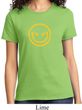 Ladies Halloween Shirt Evil Smiley Face Tee T-Shirt