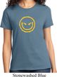 Ladies Halloween Shirt Evil Smiley Face Tee T-Shirt