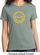 Ladies Halloween Shirt Evil Smiley Face Tee T-Shirt