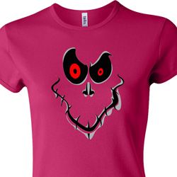 Ladies Halloween Shirt Ghost Face Crewneck Tee T-Shirt Ladies Halloween Shirt Ghost Face Crewneck Tee T-Shirt