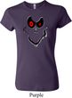 Ladies Halloween Shirt Ghost Face Crewneck Tee T-Shirt