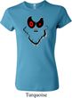 Ladies Halloween Shirt Ghost Face Crewneck Tee T-Shirt