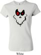Ladies Halloween Shirt Ghost Face Crewneck Tee T-Shirt