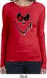Ladies Halloween Shirt Ghost Face Long Sleeve Tee T-Shirt