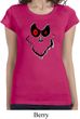 Ladies Halloween Shirt Ghost Face Longer Length Tee T-Shirt