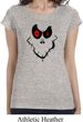 Ladies Halloween Shirt Ghost Face Longer Length Tee T-Shirt