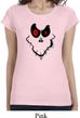 Ladies Halloween Shirt Ghost Face Longer Length Tee T-Shirt