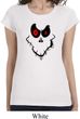 Ladies Halloween Shirt Ghost Face Longer Length Tee T-Shirt