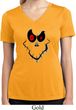 Ladies Halloween Shirt Ghost Face Moisture Wicking V-neck Tee T-Shirt