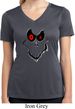 Ladies Halloween Shirt Ghost Face Moisture Wicking V-neck Tee T-Shirt