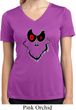 Ladies Halloween Shirt Ghost Face Moisture Wicking V-neck Tee T-Shirt