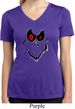 Ladies Halloween Shirt Ghost Face Moisture Wicking V-neck Tee T-Shirt