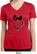 Ladies Halloween Shirt Ghost Face Moisture Wicking V-neck Tee T-Shirt