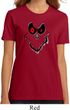 Ladies Halloween Shirt Ghost Face Organic Tee T-Shirt