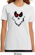 Ladies Halloween Shirt Ghost Face Organic Tee T-Shirt