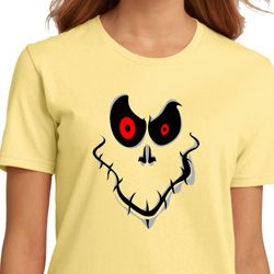 Ladies Halloween Shirt Ghost Face Organic Tee T-Shirt Ladies Halloween Shirt Ghost Face Organic Tee T-Shirt