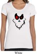Ladies Halloween Shirt Ghost Face Scoop Neck Tee T-Shirt