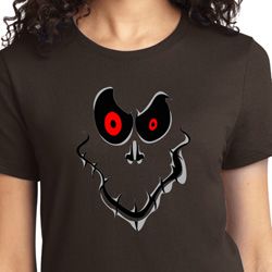 Ladies Halloween Shirt Ghost Face Tee T-Shirt Ladies Halloween Shirt Ghost Face Tee T-Shirt
