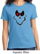 Ladies Halloween Shirt Ghost Face Tee T-Shirt