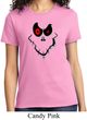 Ladies Halloween Shirt Ghost Face Tee T-Shirt