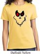 Ladies Halloween Shirt Ghost Face Tee T-Shirt