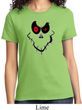 Ladies Halloween Shirt Ghost Face Tee T-Shirt