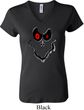 Ladies Halloween Shirt Ghost Face V-neck Tee T-Shirt