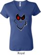Ladies Halloween Shirt Ghost Face V-neck Tee T-Shirt