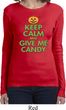 Ladies Halloween Shirt Give Me Candy Long Sleeve Tee T-Shirt