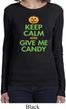 Ladies Halloween Shirt Give Me Candy Long Sleeve Tee T-Shirt