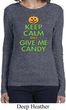 Ladies Halloween Shirt Give Me Candy Long Sleeve Tee T-Shirt
