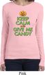 Ladies Halloween Shirt Give Me Candy Long Sleeve Tee T-Shirt