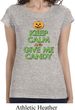 Ladies Halloween Shirt Give Me Candy Longer Length Tee T-Shirt