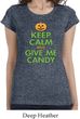 Ladies Halloween Shirt Give Me Candy Longer Length Tee T-Shirt