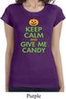 Ladies Halloween Shirt Give Me Candy Longer Length Tee T-Shirt