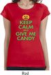 Ladies Halloween Shirt Give Me Candy Longer Length Tee T-Shirt