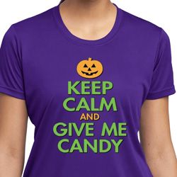 Ladies Halloween Shirt Give Me Candy Moisture Wicking Tee T-Shirt