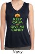 Ladies Halloween Shirt Give Me Candy Sleeveless Moisture Wicking Tee