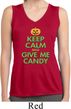 Ladies Halloween Shirt Give Me Candy Sleeveless Moisture Wicking Tee