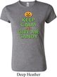 Ladies Halloween Shirt Keep Calm and Give Me Candy Crewneck Tee