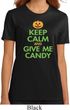 Ladies Halloween Shirt Keep Calm and Give Me Candy Organic Tee T-Shirt