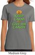 Ladies Halloween Shirt Keep Calm and Give Me Candy Organic Tee T-Shirt