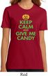 Ladies Halloween Shirt Keep Calm and Give Me Candy Organic Tee T-Shirt