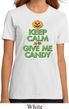 Ladies Halloween Shirt Keep Calm and Give Me Candy Organic Tee T-Shirt