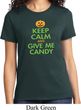 Ladies Halloween Shirt Keep Calm and Give Me Candy Tee T-Shirt
